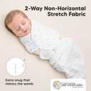 3-Pack Organic Baby Swaddle Sleep Sacks - Swaddles for Newborns, Infant 0-3 Months, Baby Girls, Boys, Soft & Snug Newborn Sleep Sack, Nursery Swaddling Blankets (Bunnies, OS)