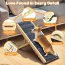 Pawaboo Foldable Dog Ramp, Small Dog Ramp for Couch Low Bed, 4 Adjustable Height from 13'' to 21", Stable Pet Steps with Non-Slip Pad, Portable Pet Ramps Use for Couch Sofa Stairs, Wood