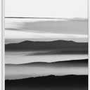 Misty Clouds Eerie Mountain Landscape, 16 x 20 Inch Framed Giclée Print