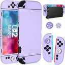 Switch 2 Case for Nintendo Switch 2 2025, Dockable Case TPU Soft Shell Protective Cover for Switch 2 Grips & Console and Accessories with 2 Pcs Thumb Caps, Purple