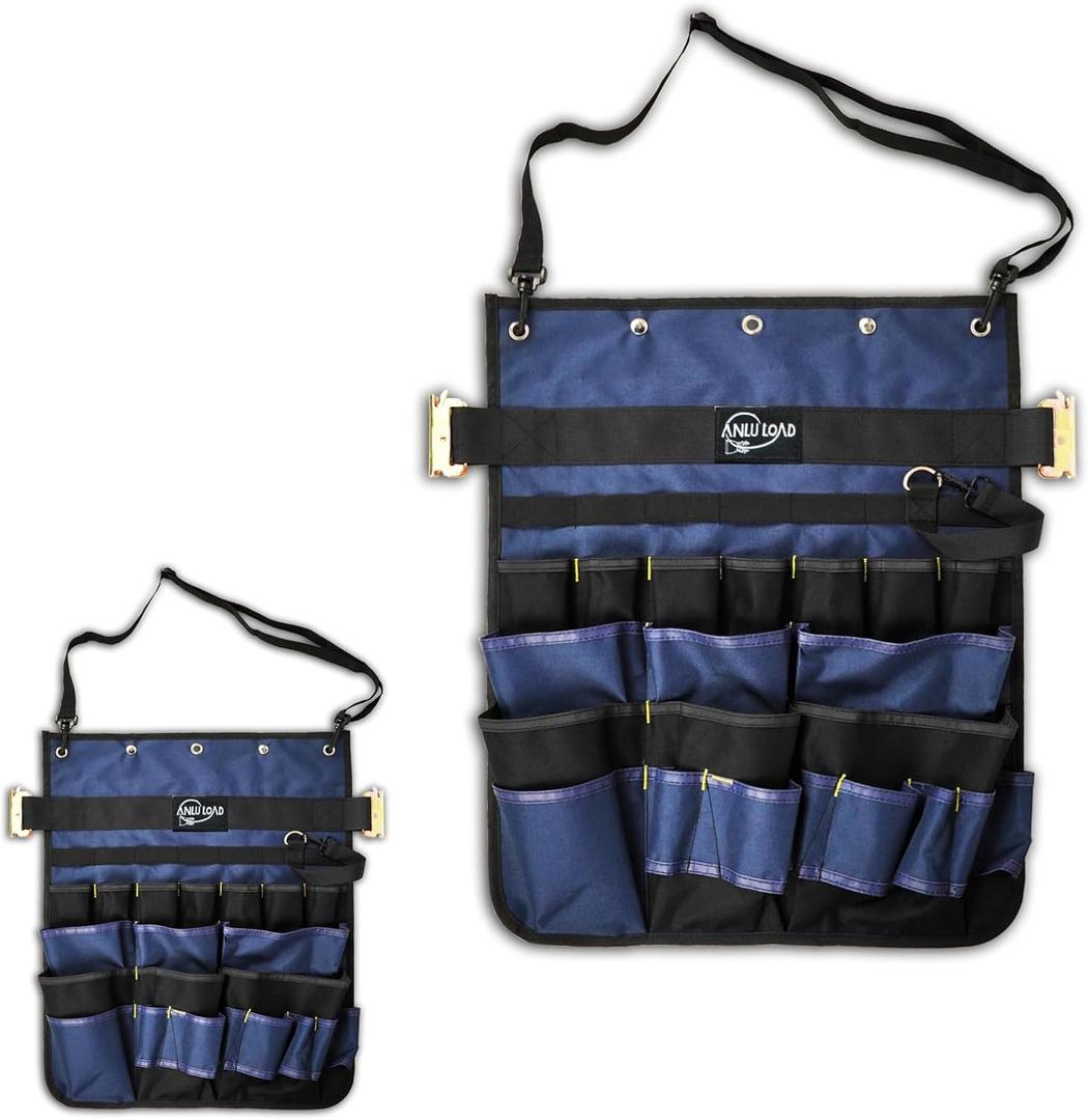 ANLULOAD E Track Hanging Tool Organizer,Shoulder Strap Tool Organizer, | E Track Accessories for Flatbed Enclosed Trailers,Garages,Tool Room.2Pack
