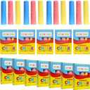 4E's Novelty 12 Boxes Sidewalk Chalk Individually Wrapped Party Favors for Kids Bulk, 3 Jumbo Sticks In Each Box, Easter Basket Stuffers, Goodie Bag Fillers Toddlers Summer Gift Toy