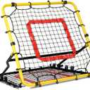 Storgem Baseball Softball Rebounder Net, Pitch Back Rebound Net,Soccer Rebound Net, Fielding Rebounder,Double Sided Adjustable Multi-Sports Pitching Rebound Net for Throwing Practice