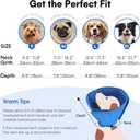 Queenmore Soft Dog Cones for Large Dogs,Comfy Dog Cone for Dogs to Stop Licking After Surgery,Adjustable Pet Cone Alternative for Wound Healing,Blue,X-Large