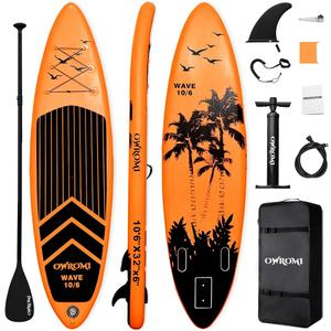 SUP Inflatable Stand Up Paddle Board 10'6" Ultra-Light Thick Paddleboard for All Skill Levels ISUP Paddle Board with Accessories, 10/6 Inflatable Paddle Boards for Adults & Youth