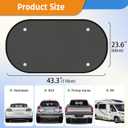2026 New Upgrade Car Shades for Back Windows Baby 43.3"x23.6"(1 Pack),Rear Window Sun Shade,Car Window Shades Can Blocks 99.98% UVR,Sun Shade Windshield,Glare Shield Protection