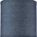 Aspen Creative 31056A Transitional Drum (Cylinder) Shaped Spider Construction Lamp Shade in Washing Blue, 8" Wide (8" x 8" x 8")