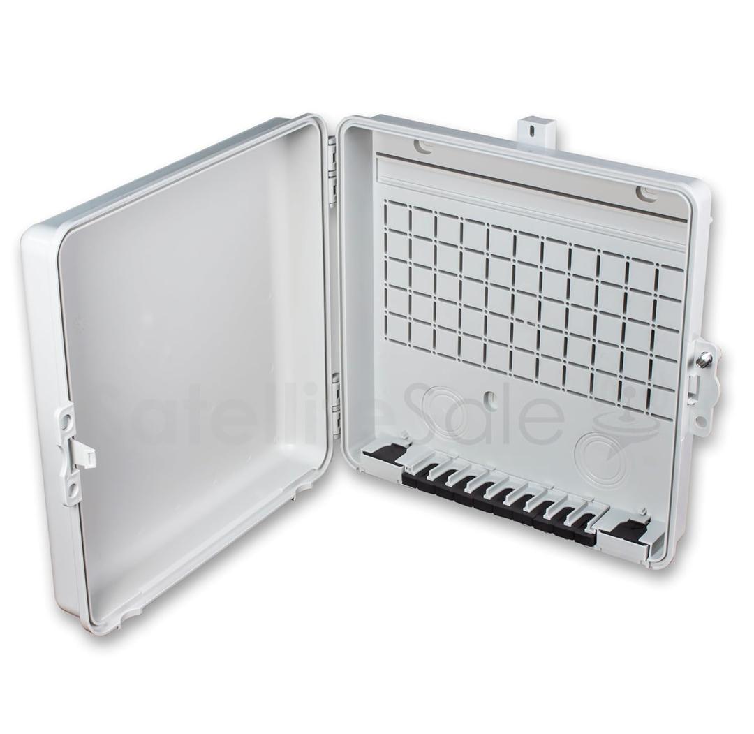 SatelliteSale Weatherproof Junction Box Heavy Duty Enclosure 12x12x3 Inches UV-Rated Thermoplastic Alloy Made in USA