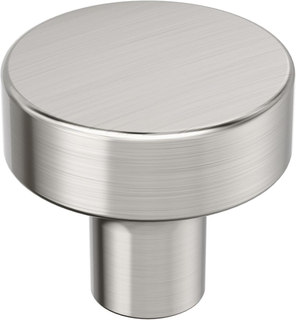Amerock Merced 1-1/4 inch (32mm) Diameter Satin Nickel Cabinet Knob, BP37420G10