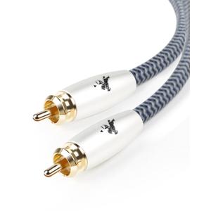 Subwoofer Digital Audio Coaxial Cable Dual Shielded Cord, 24K Gold Plated Connector RCA to RCA Stereo Cable 9.84feet/3M