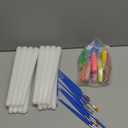 MTLEE 48 Pcs DIY Candle Painting Kit Include 16 White Taper Candles 16 Vibrant Colors Candle Wax Pen 16 Paint Brushes for DIY Crafts Festival Birthday Wedding Party Favors(9.8'')