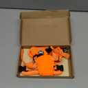 PoyPet No Pull Dog Harness, No Choke Reflective Dog Vest, Adjustable Pet Harnesses with Easy Control Padded Handle for Dogs(Orange Matching Trim,XS)