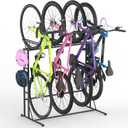 YBING Freestanding Bike Rack Garage - 4 Bikes Vertical Bike Storage Stand