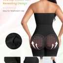SIMIYA Black Women Bodysuit Tops Shaping Short for Under Dresses