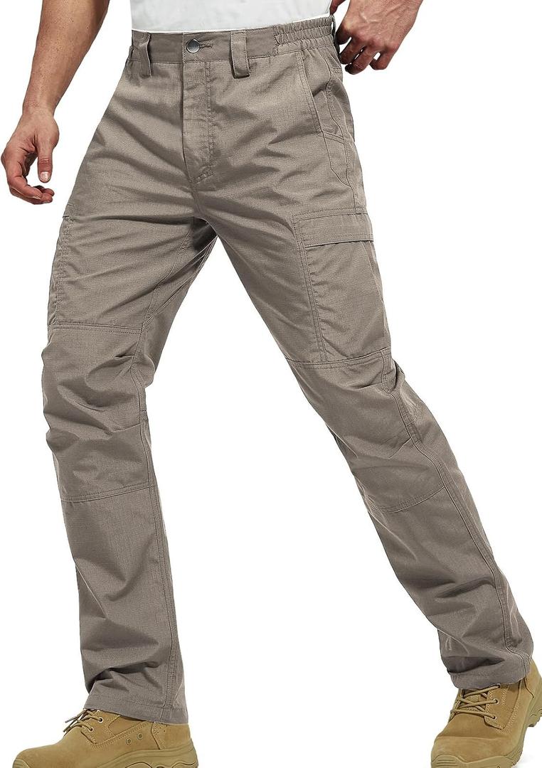 FREE SOLDIER Men's Cargo Pants Water Resistant Ripstop Tactical Pants for Men Work Pants Lightweight Outdoor Hiking Pants Men (32W x 34L)