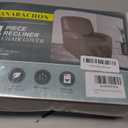 Leather Like Recliner Chair Covers Stay in Place, 4 Pieces Lazy Boy Recliner Cover for Recliner Chair, Leather Cover for Recliner slipcovers Washable for Pets (Light Brown) (1 Seater)