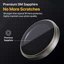 MAGEASY Sapphire Lens Protector for iPhone 16 Pro 6.3" & iPhone 16 Pro Max 6.9" (3 Lens) - Titanium | Lenz