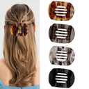 Canitor Flat Hair Clips for Women Flat Claw Clips for Thin Hair Acrylic French Clips Hair Accessories Gifts for Women Duckbill Duck Billed Alligator Barrette Hair Clips
