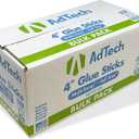 AdTech Full Size Hot Glue Sticks, 4-Inch, 200-Count | Multi-Temp for High & Low Temp Glue Guns | Strong Bond for Crafts, DIY & Repairs | Made in the USA