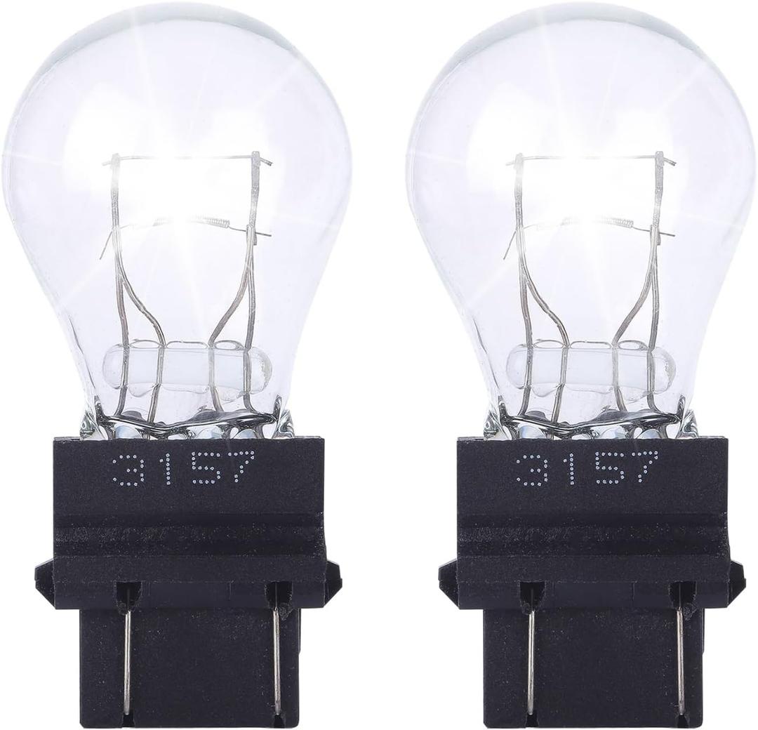 3157 P27/7W 12V Car Halogen Light Bulbs 3000K 3457 3157NA Miniature Turn Signal Bulbs Rear Tail/Brakes/Reverse/Running Light Long-Life Bulb Replacement for Jeep/Ford Trucks SUV