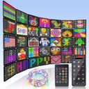 ASTRAEA Smart Curtain Lights 400 LED Curtain Light with APP & Remote,Music Sync,Timer,Indoor Outdoor 6.6Ftx6.6Ft DIY String Fairy Light for Christmas,Halloween,4th of July,Bedroom Wall Backdrop Yard