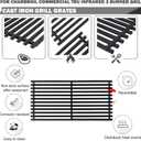 463242516 Grates Replacement for Charbroil Tru Infrared 3 Burner Grill Parts Commercial 463242515 Grill Grates Signature 463367016 463342620 463243016 Cooking Grates G466-0025-W1A G474-0017-W1 17 Inch