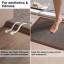 Flexible PVC Carpet Edge Trim, Self Adhesive Floor Transition Strip from Carpet to Tile, Waterproof Edging for Rugs & Mats for High Traffic Safety, Fits Thin Carpets 5mm (0.2")-(Dark Brown-10FT)