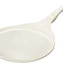 Redchef Nonstick Crepe Pan 12 Inch with Ceramic Coating, Non Stick Flat Skillet, Professional Pancake Griddle Pan, Induction Compatible, PFAS/PFOA/PTFE Free, Stay-Cool Handle (Beige White)