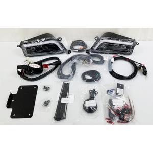 UTV Turn Signal Assembly Kit | DIY Plug and Play Kit with Integrated Headlights, Horn and Automotive Steering Column Switch | Fits Polaris General, Ranger XP | 7202A+7001 Kit