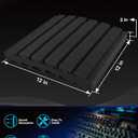 24Packs Curved Sound Proof Foam Panels for Walls, 2" Acoustic Panels Sound Absorbing Dampening, Soundproofing Noise Reducing Cancelling Treatments for Home Office Recoding Studio Decor, 2x12x12" Black