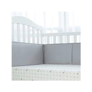 TILLYOU Microfiber Crib Bumper Gray