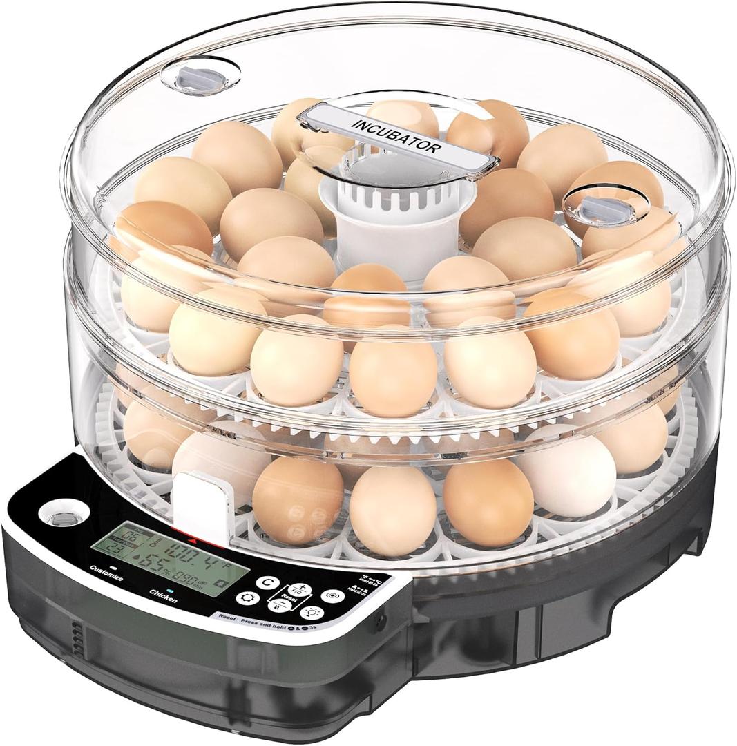 Egg Incubator with Automatic Egg Turning and Humidity Control, Intelligent Egg Incubator with Automatic Temp. Adjustment (48)