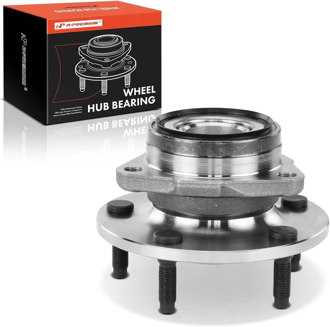 A-Premium Front Wheel Bearing and Hub Assembly with 5-Lug Compatible with Dodge Ram 1500 1994-1999, 4WD Only