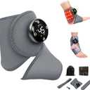 Large Fit Wearable Foot Massager Wrap, Cordless Heated Ankle Massager with Red Light, Portable for Foot Comfort & Circulation Support, 6 Modes 3 Intensities, Multi-Area Use for Foot, Knee & Back