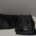 NICETOWN Pitch Black Solid Thermal Insulated Grommet Blackout Curtains/Drapes for Bedroom Window (2 Panels, 42 inches Wide by 63 inches Long, Black)