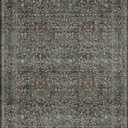 Vintage Dark Green Living Room Rug, 8x10 Washable Area Rugs for Dining Room Under Kitchen Table, Bedroom, Oriental Low Pile Stain Resistant Non-Slip Large Carpet (8x10 Dark Green)