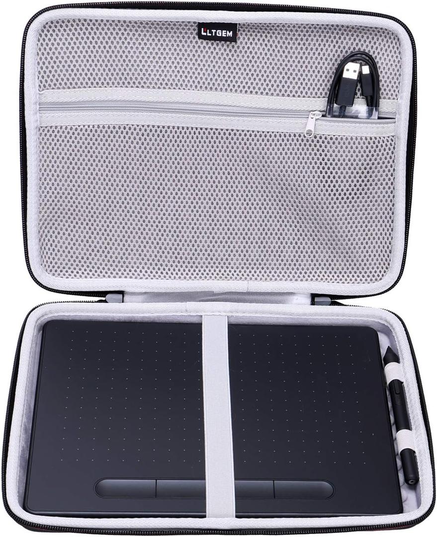 LTGEM Tablet Case for Wacom Intuos Medium Bluetooth Graphics Drawing Tablet fits Model # CTL6100 - Hard Protective Cases for Travel and Home Storage
