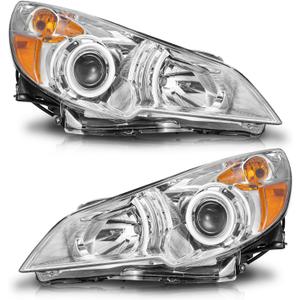 WEELMOTO Headlights for 2010-2014 Subaru Legacy, Headlight compatible with 2010 2011 2012 2013 2014 Subaru Outback 4-Dr Headlamp Replacement Pair
