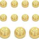 11 Pcs Gold Metal Blazer& Suit Buttons Set -Premium Sewing Buttons for Coat Jacket