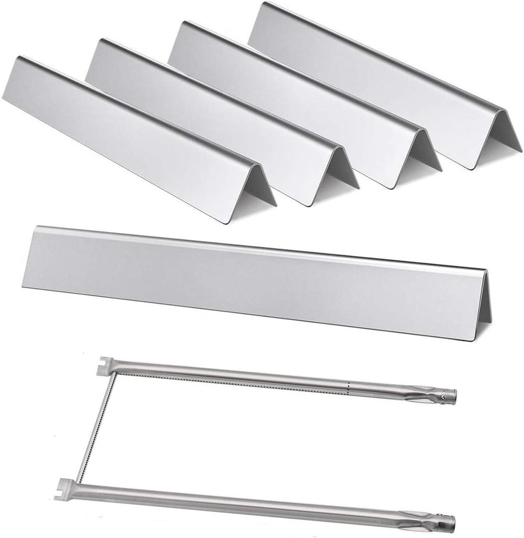Hongso 7535 7507 Replacement kit 2271411 Stainless Steel Burners and Flavorizer Bars for Weber Spirit 200 Series (with Side Mounted Control Panel), Spirit E/S-210 500 Genesis Silver A Gas Grill
