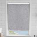 Cordless Roller Shades Blackout Blinds for Windows Room Darkening Rolled Up Shades with Spring System, UV Protection Natural Linen Fabric Window Shades Door Blinds for Home, 34" W x 72" H, Heather Grey