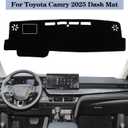 Dash Cover Mat Compatible with Toyota Camry 2025 (with HUD) Dashboard Cover Coolable Washable Protector Dashboard Pad Dash Mat for Camry 2025 Accessories Polyester Black