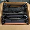 Wagon Stroller for 2 Kids with Insulated Snack Pack Foldable All-Terrain Wagon Stroller, 5-Point Harness & Canopy Parent Organizer Adjustable Handle (Gray)