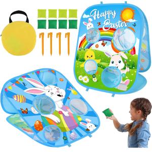 Easter Bean Bag Toss Games for Kids Indoor Outdoor Easter Party Games for Boys Girls Adults Carnival Yard Game for Kids Ages 3 4 5 6 7 8 Egg Hunt Party Favors Supplies