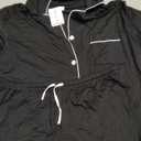 SWOMOG Womens Button Down Pajamas Set Short Sleeve Sleepwear Bride Soft Pj Lounge Sets Size Medium