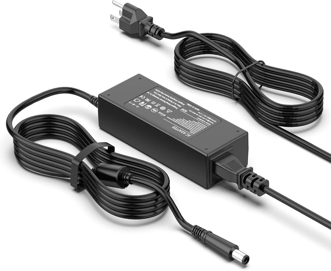 90W Power Cord Compatible with HP All-in-One Desktop PC 18'' 19'' 20" 21" 22" 23" 24"; 20-C434, 20-B013W, 20-C023W, 21-2024, 22-DF0013W, 22-DD0224, 23-B012, 24-G014, 24-DF0040 Power Supply Cord