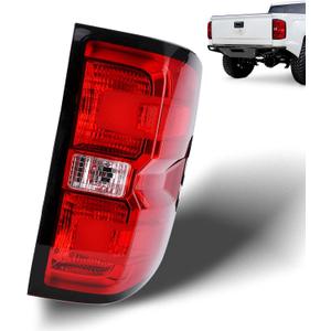 Tail Light Assembly Compatible with 2014 2015 Chevy Silverado 1500 2500HD 3500HD GMC Sierra 3500 HD Right Passenger Side Taillight Brake Lamps Bulb and Harness