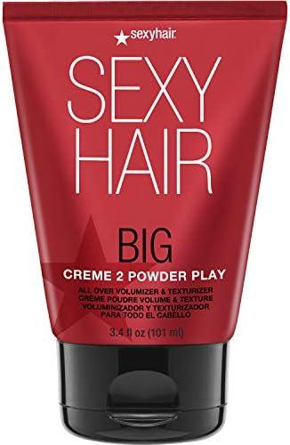 SexyHair Big Creme 2 Powder Play All Over Volumizer and Texturizer, 3.4 Oz | Up to 100% More Volume | Creme to Powder Formula | All Hair Types SexyHair Big Creme 2 Powder Play All Over Volumizer and Texturizer, 3.4 Oz | Up to 100% More Volume | Creme to Powder Formula | All Hair Types