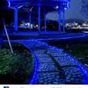 Brightown Solar String Lights Outdoor, 39FT 100 LED Rope Lights Solar Powered with 8 Lighting Modes, Waterproof Solar Patio Lights, Solar String Lights for Outside Tree Yard Halloween Decoration, Blue