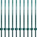 ARIFARO Fence Posts 4 Feet Sturdy Duty Metal Fence Post, Pack of 10, No Dig Garden U Post for Wire Fencing Steel Post for Yard, Outdoor Wire, FP-4FT (Green 10 PCS)